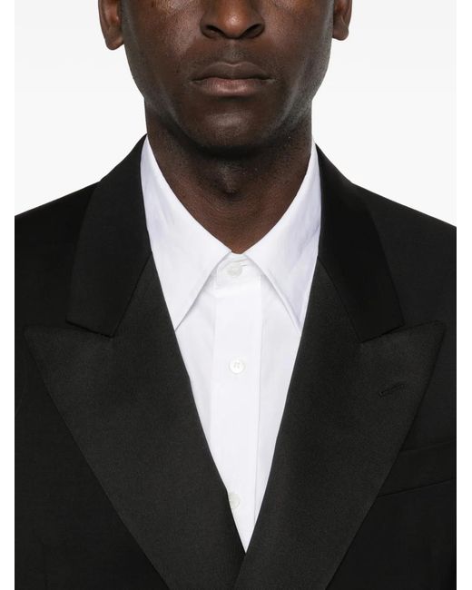 Lardini Black Veste Croisée À Revers Pointus for men
