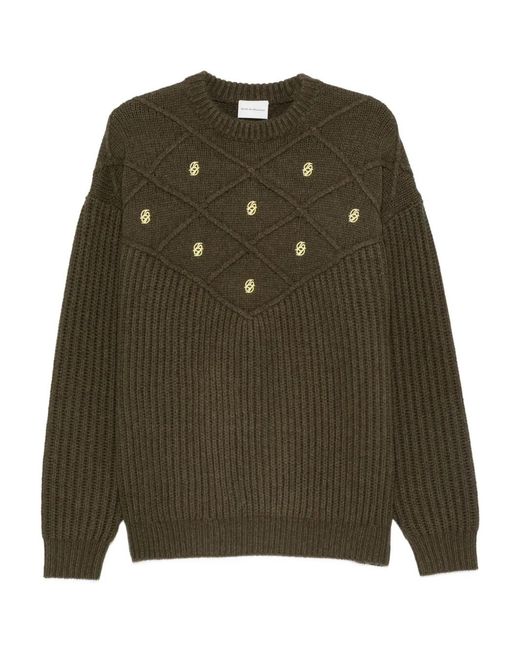 Drole de Monsieur Green Wool Sweater for men