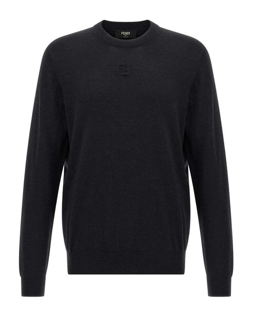 Fendi Blue Crew Neck for men
