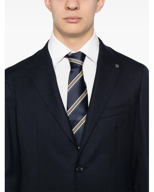 Tagliatore Blue Single-Breasted Jacket for men