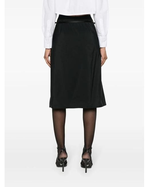Givenchy Black Mini Wrap Skirt