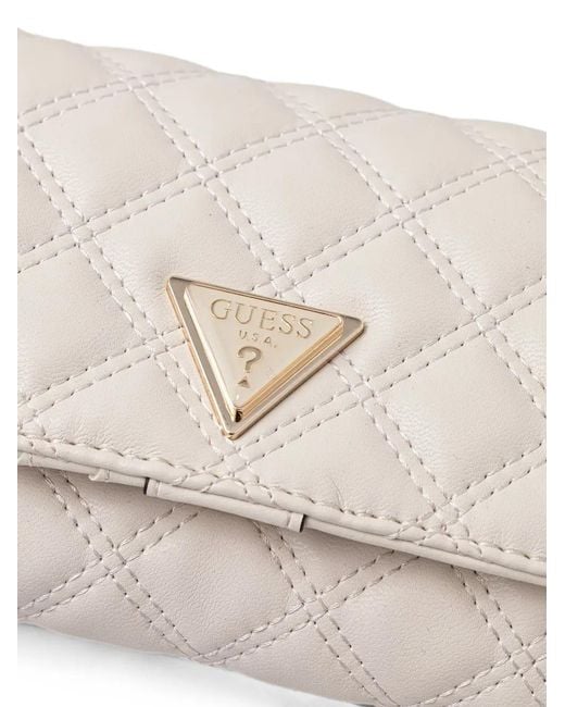 Guess Natural Giully Ii Quilted Crossbody Bag