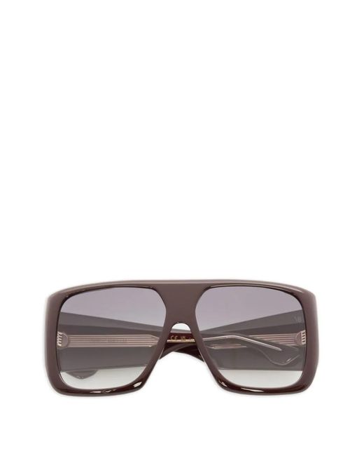 Victoria Beckham Gray Oversized Square-Frame Sunglasses