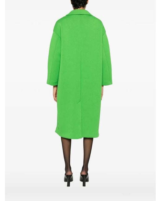 Psophia Green Single-Breasted Coat