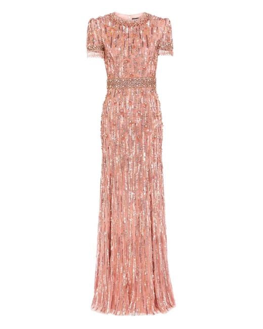 Robe Longue Roxy Jenny Packham en coloris Pink