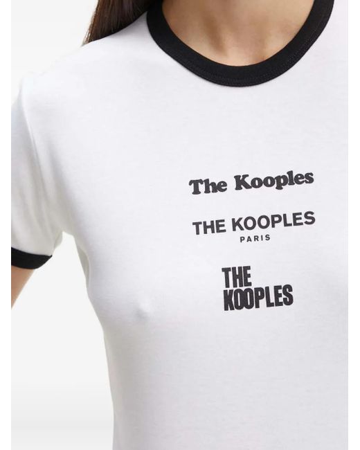 The Kooples Natural Serigraphy Crew-Neck T-Shirt