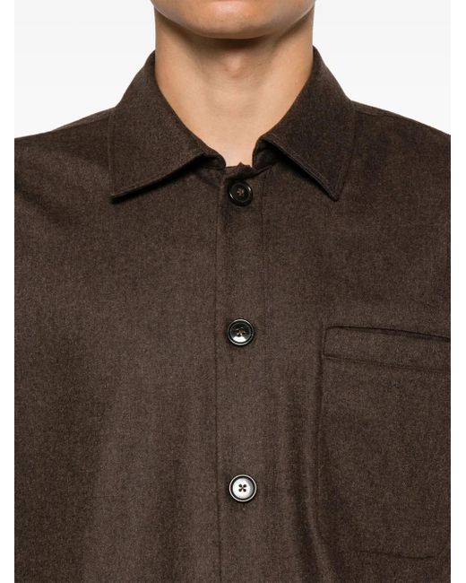 PT Torino Hemdjacke Mit Klassischem Kragen in Black für Herren