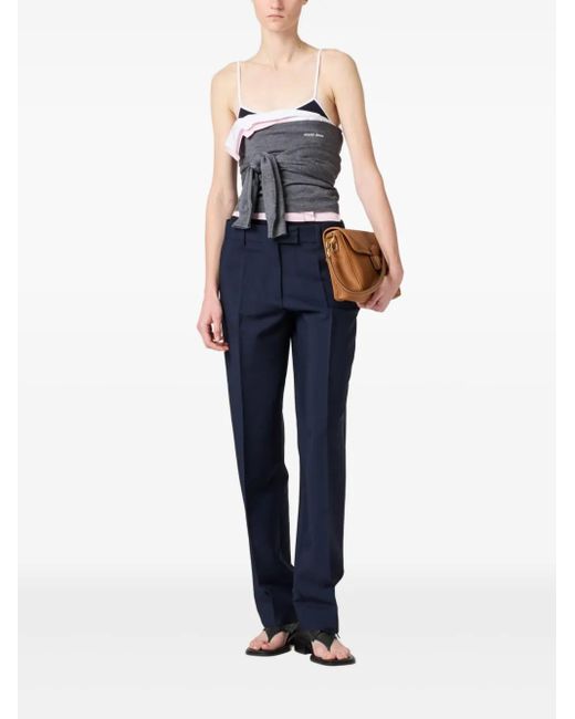 Miu Miu Blue Tailored Trousers