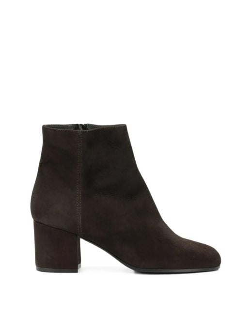 Via Roma 15 Black Suede Ankle Boots