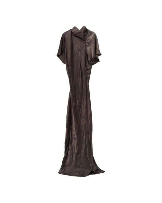 Rick Owens White Draped Design Dress