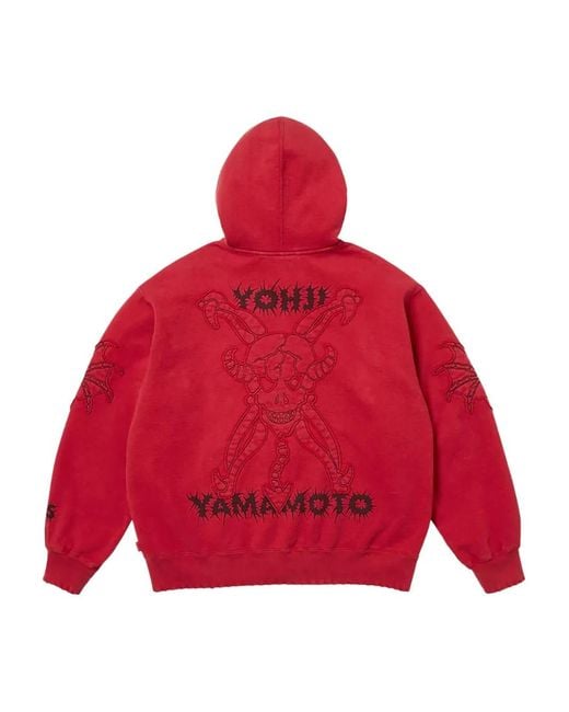 Supreme Red X Y's Zip-Up Hoodie for men