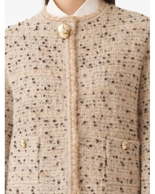 Fabiana Filippi Natural Tweed-Button Jacket