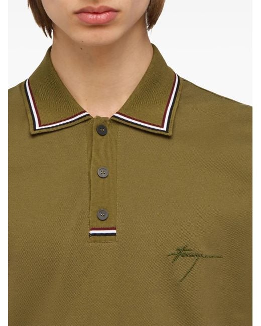 Ferragamo Green Signature Polo for men