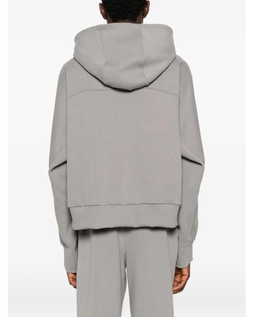 Notrainproof Gray Panelled Hoodie for men