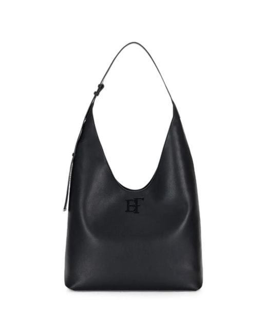 Elisabetta Franchi Black Large Bag With Logo