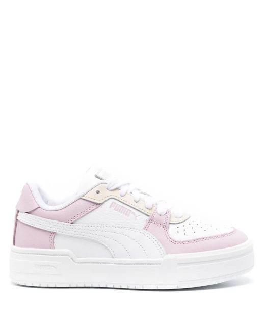 PUMA White Logo-Patch Sneakers