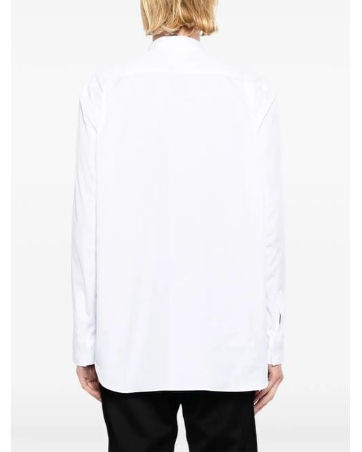 Comme des Garçons White Patchwork Gingham-Print Shirt for men