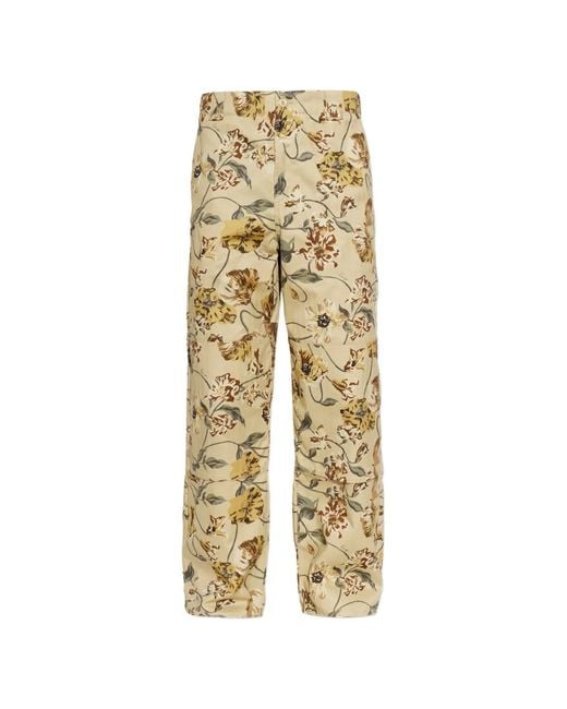 KENZO Metallic Floral-Print Jeans for men