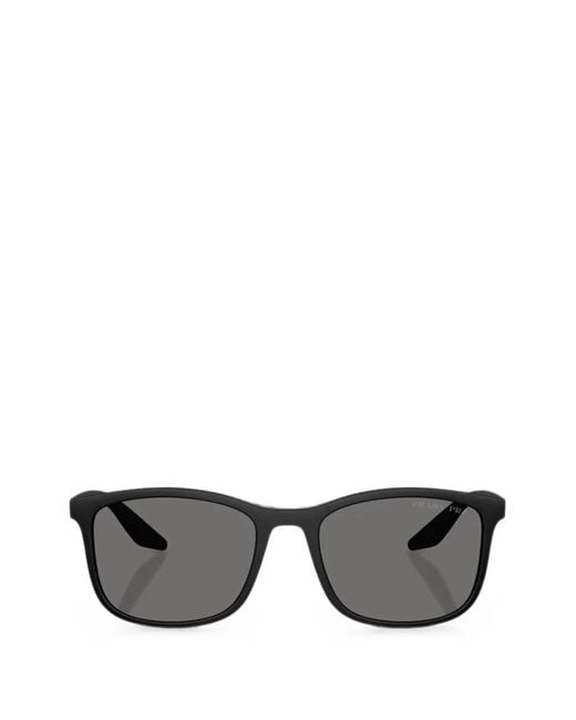 Prada Linea Rossa Gray Square-Frame Sunglasses for men