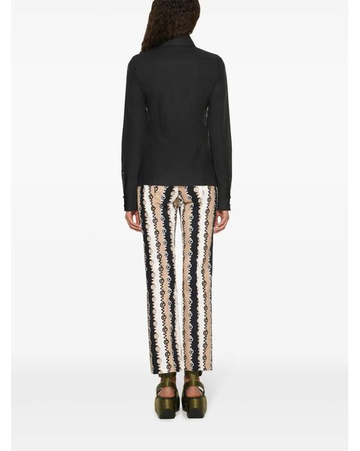 Emilio Pucci Black Vivara-Print Cotton Shirt