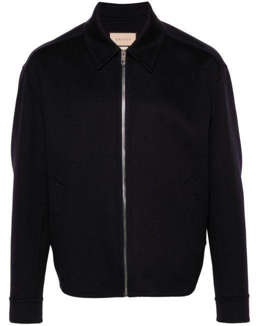 Gucci Hemdjacke aus Wollfilz in Black für Herren