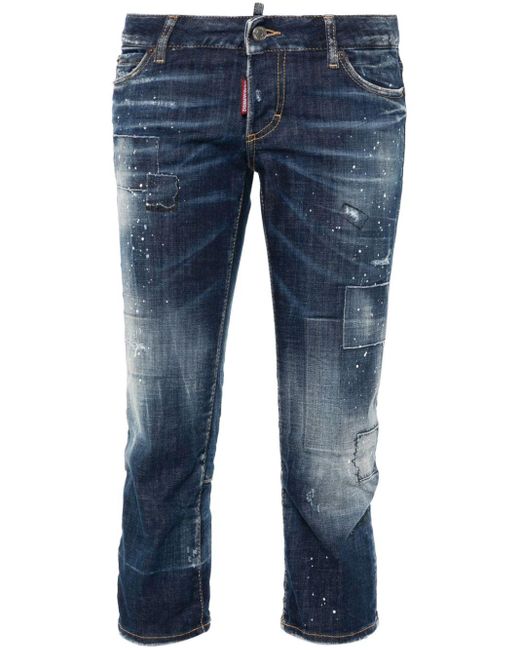 DSquared² Capri Cropped Jeans in het Blue