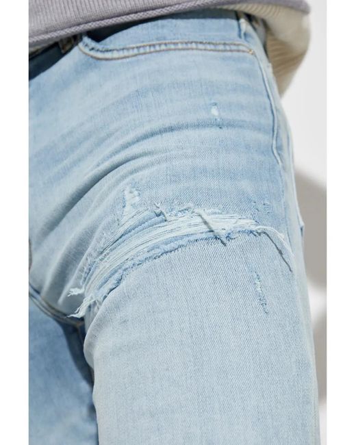 Amiri Blue Sky Bandana Motif Skinny Jeans for men