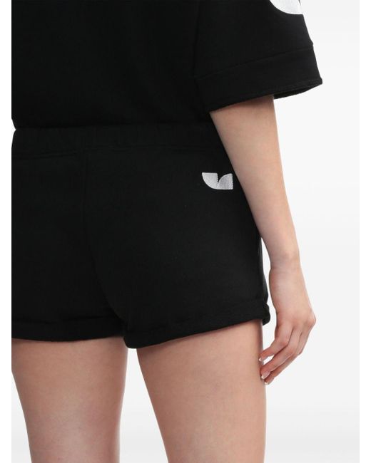 IRO Black Emmy Organic-cotton Mini Shorts