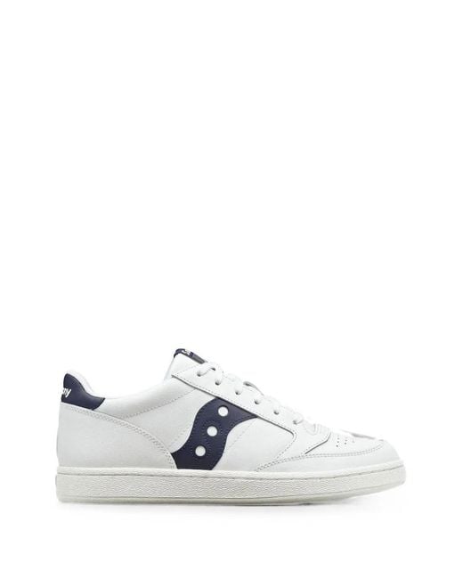 Saucony White Baskets Jazz Court À Design Perforé