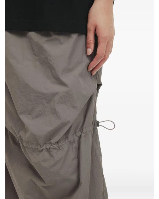 Mini Cream Gray Drawstring Midi Skirt