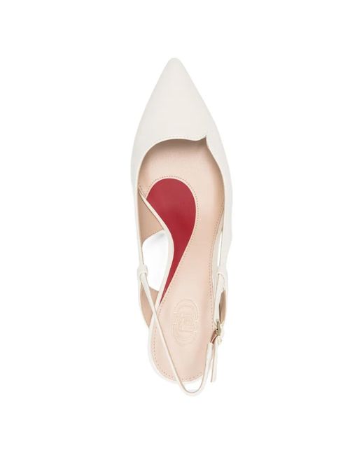 Liu Jo White Patent Leather Slingback Pumps