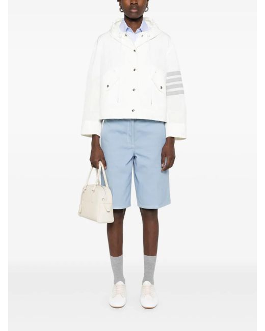 Thom Browne White 4-Bar Jacket