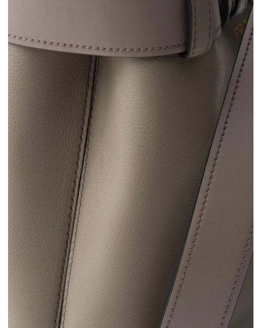 Prada Brown Medium Buckle Tote Bag