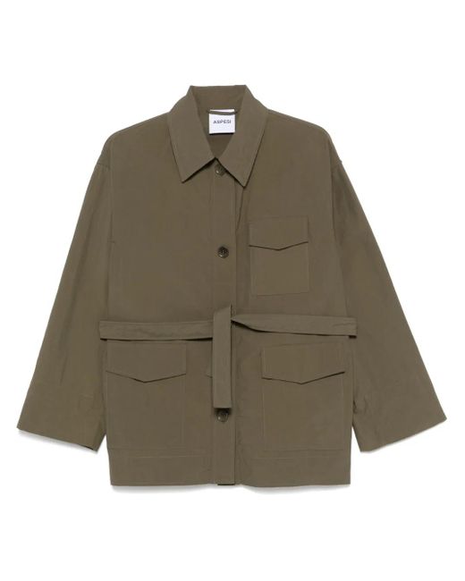 Aspesi Green Belted Jacket