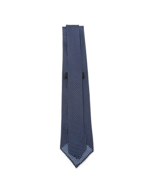 Boss Blue Pointed-Tip Tie for men