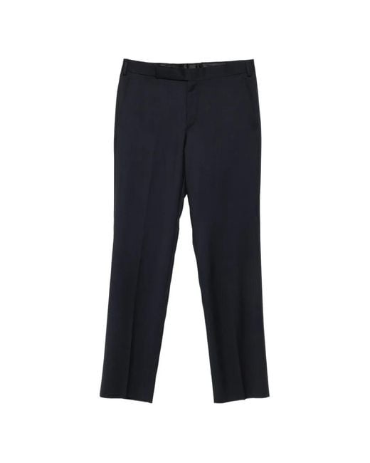 Lardini Blue Papalu Pressed-Crease Trousers for men
