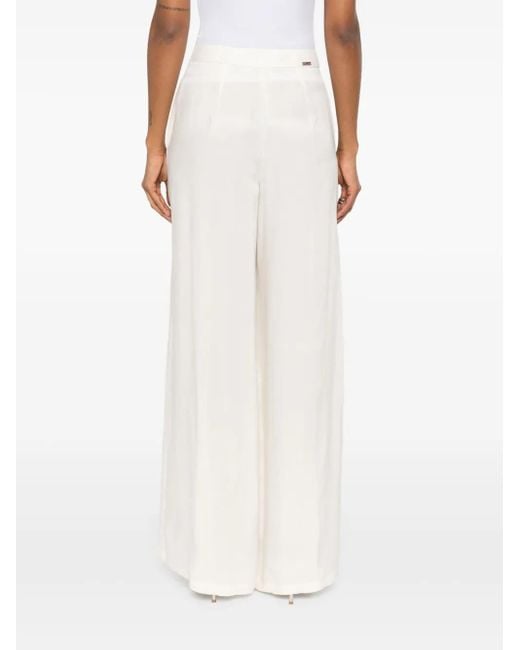 Blumarine White Gabardine Trousers