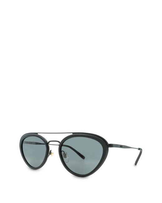MCM Gray Double-Bridge Oval-Frame Sunglasses for men