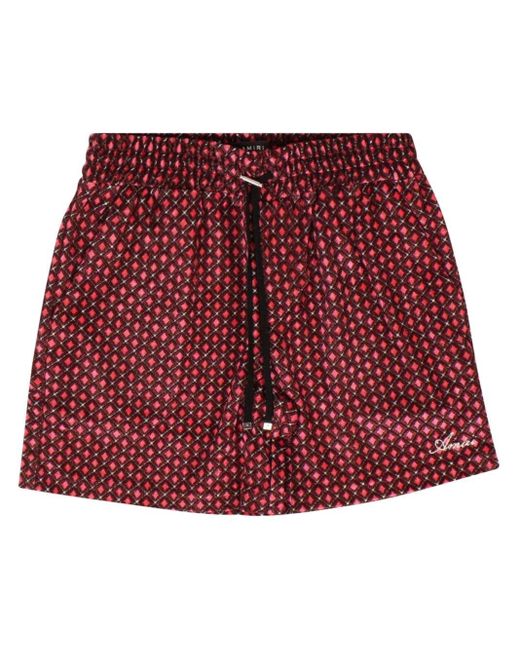 Mens red velvet shorts sale