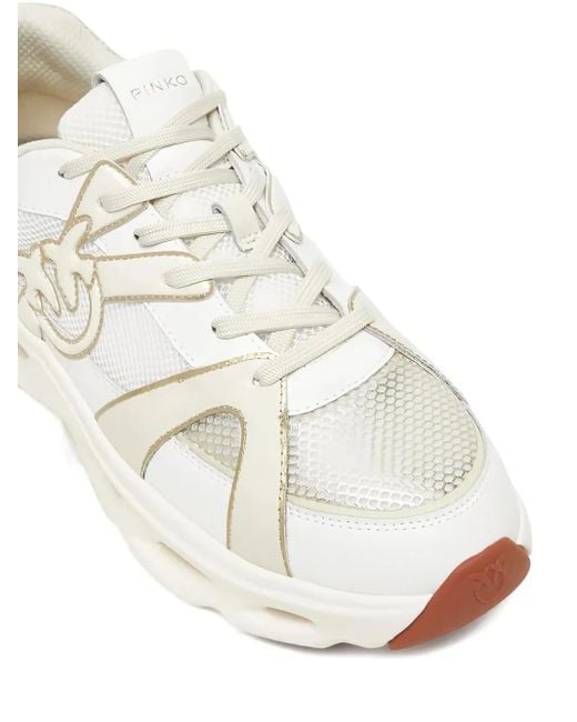 Pinko White Sneakers mit Mesh-Einsätzen