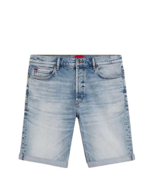 HUGO Blue Short À Patch Logo for men