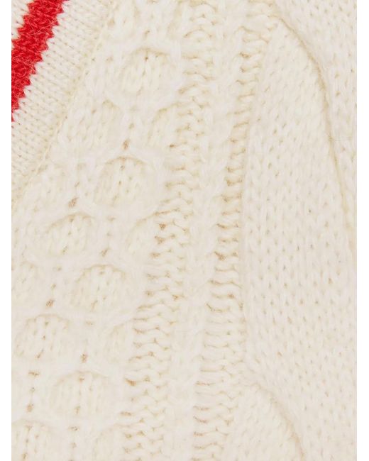 Gucci Natural Cable-Knit V-Neck Vest for men
