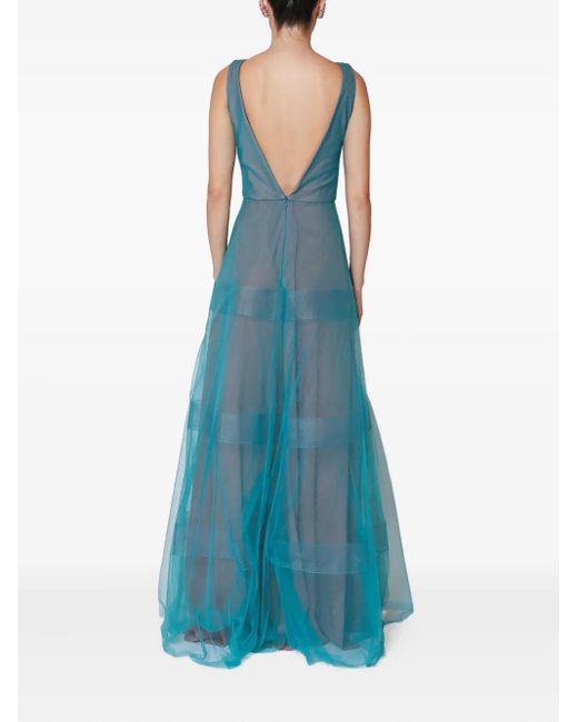 Lethicia Bronstein Blue Thais Tulle Gown