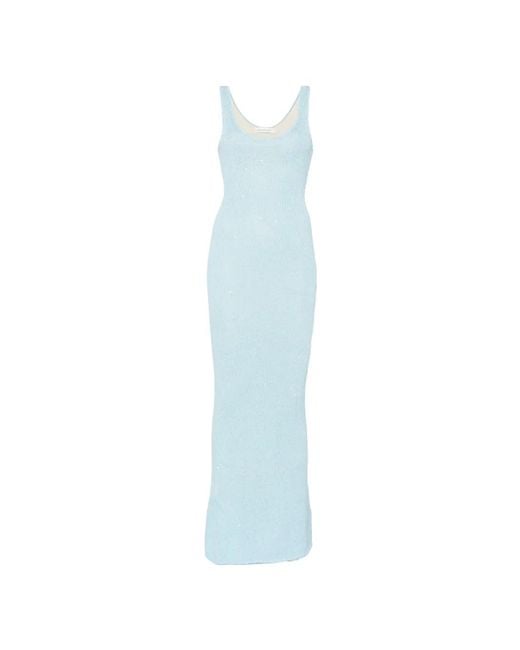 Asta Resort Blue Ana Sequin-Embellished Maxi Dress
