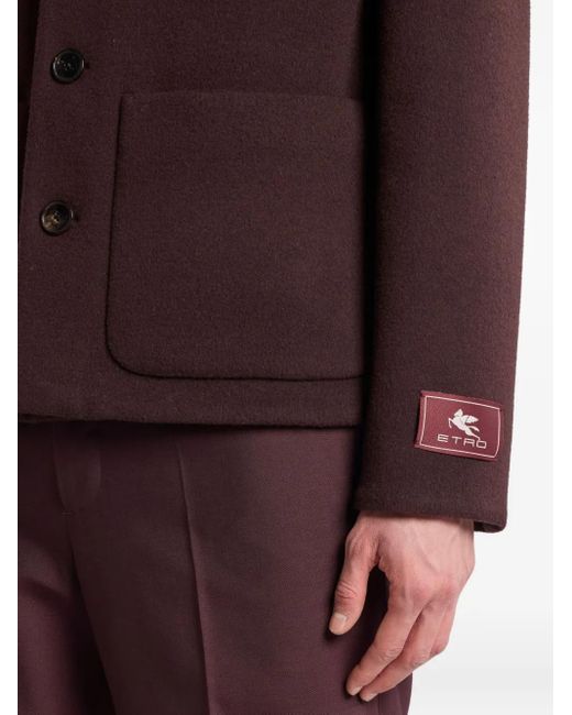 Sobrecamisa Con Logo Etro de hombre de color Purple