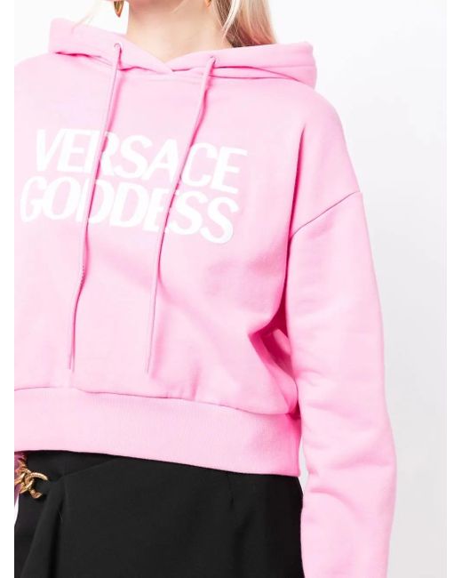 Versace Pink Goddess Logo Hoodie