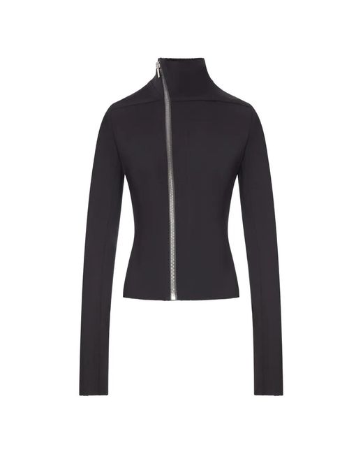 Rick Owens Blue Gary Asymmetric Zip-Fastening Jacket
