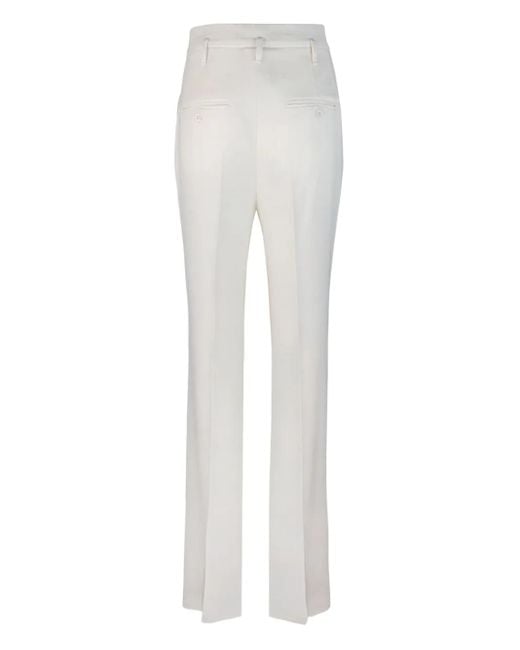 Max Mara Gray Pleated-Front Trousers