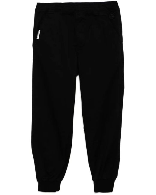 Pantalones ajustados con parche del logo Aape By A Bathing Ape de hombre de color Black