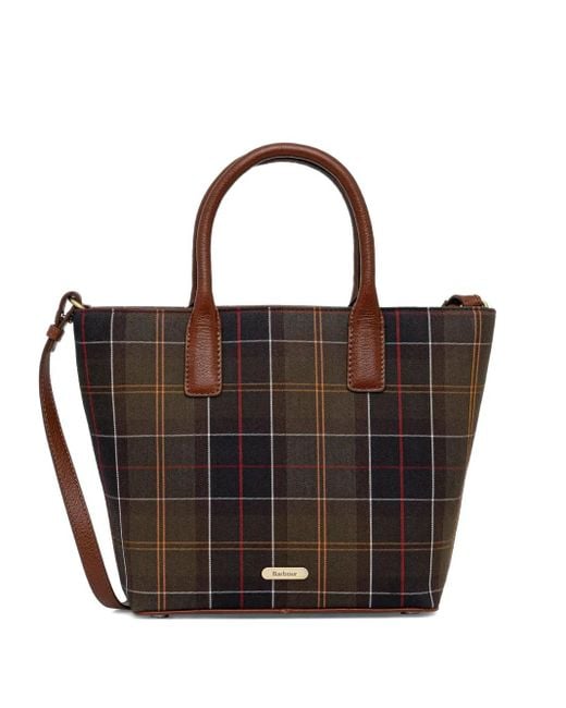 Barbour Black Birch Tartan-Pattern Tote Bag